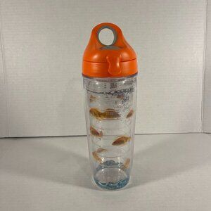 Orange & Clear Water Bottle with Goldfish